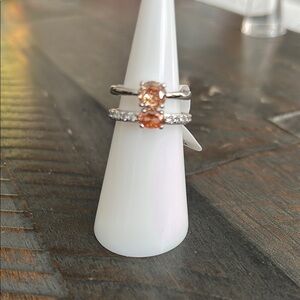 Then There Was You smoky topaz and dark smoky topaz on rhodium plating